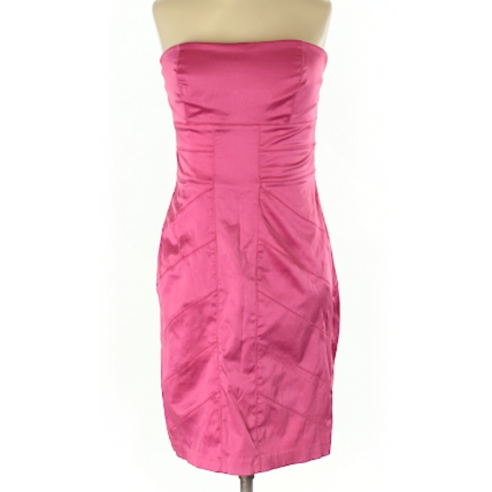 2B Bebe Strapless Pink Strapless Formal Dress Size Small y2K pink Zip